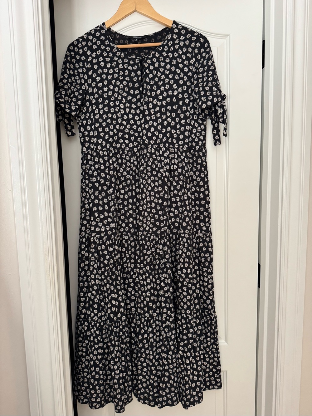 Madewell Black and White Floral Maxi Dress